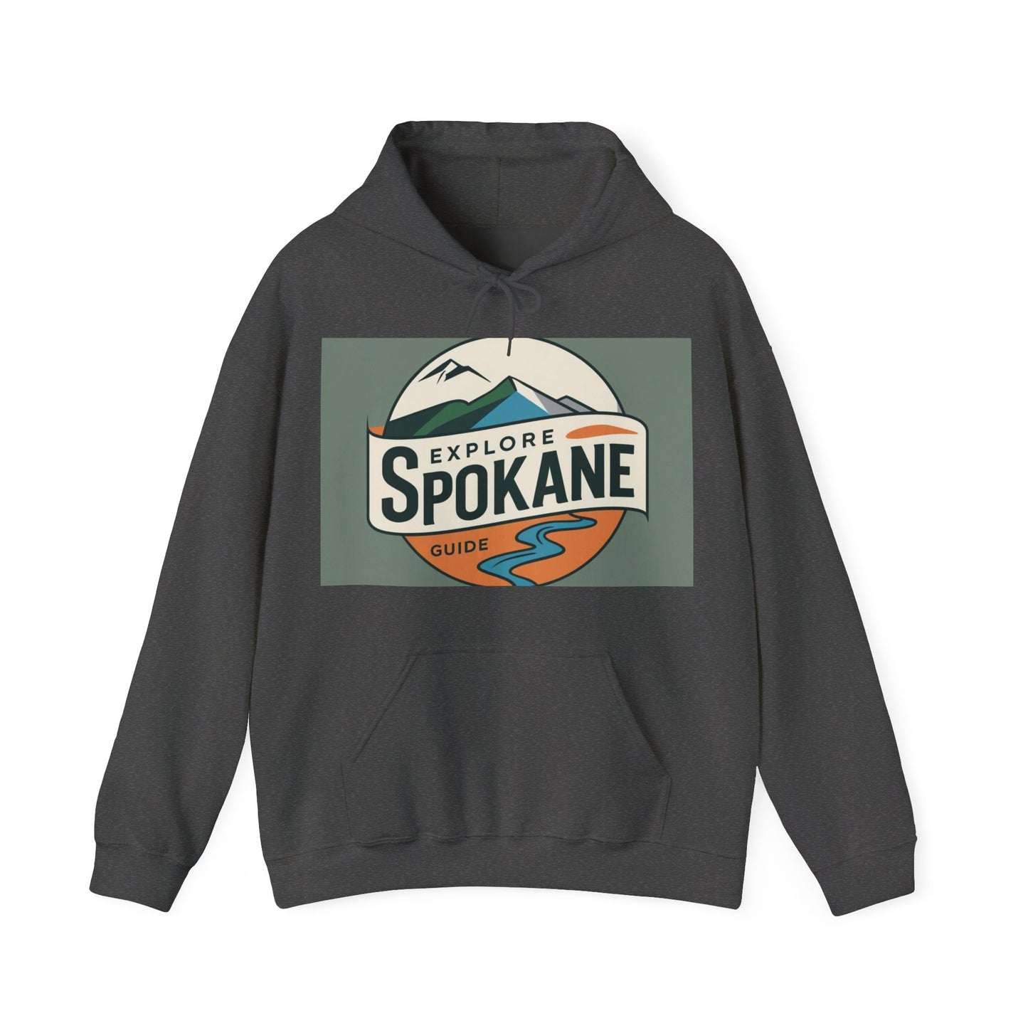 Explore Spokane Hoodie – Retro Mountain & River Travel Guide Sweatshirt