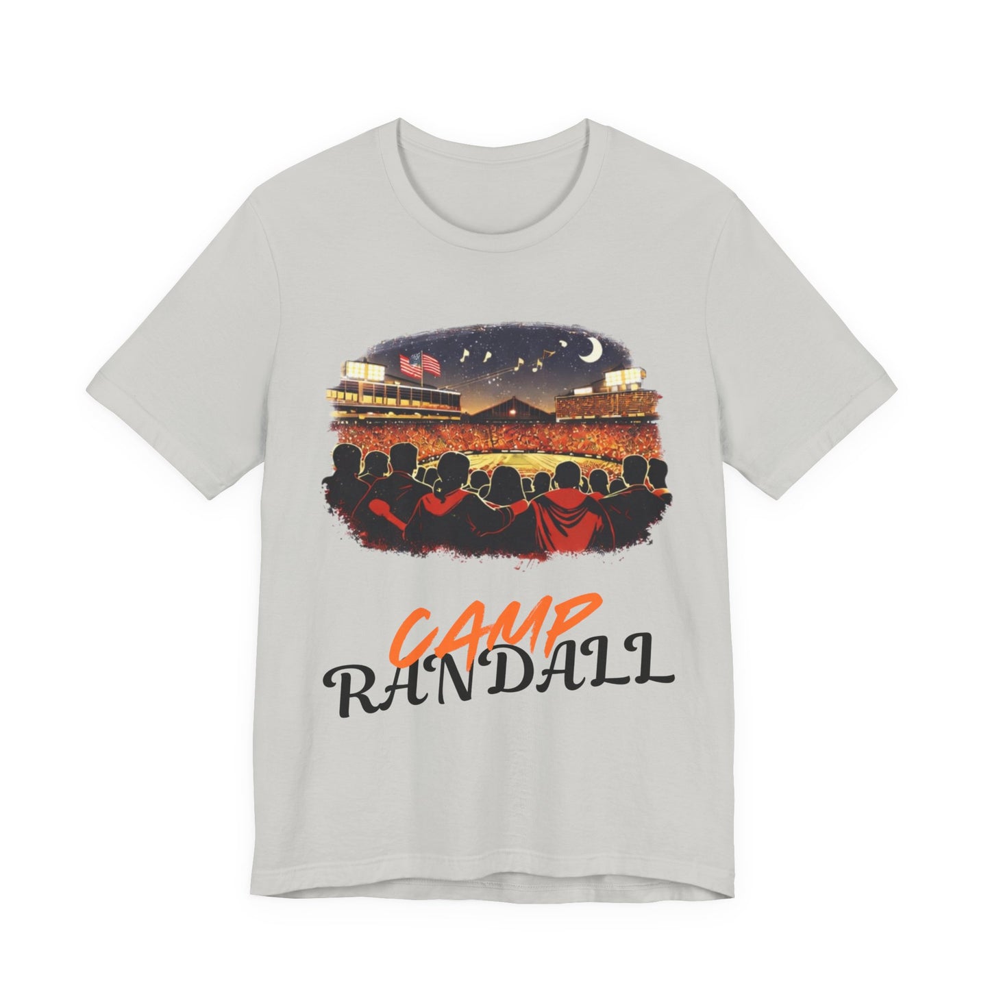 Camp Randall Stadium Football T‑Shirt – Retro Night Game Crew JERSEY Tee MADISON