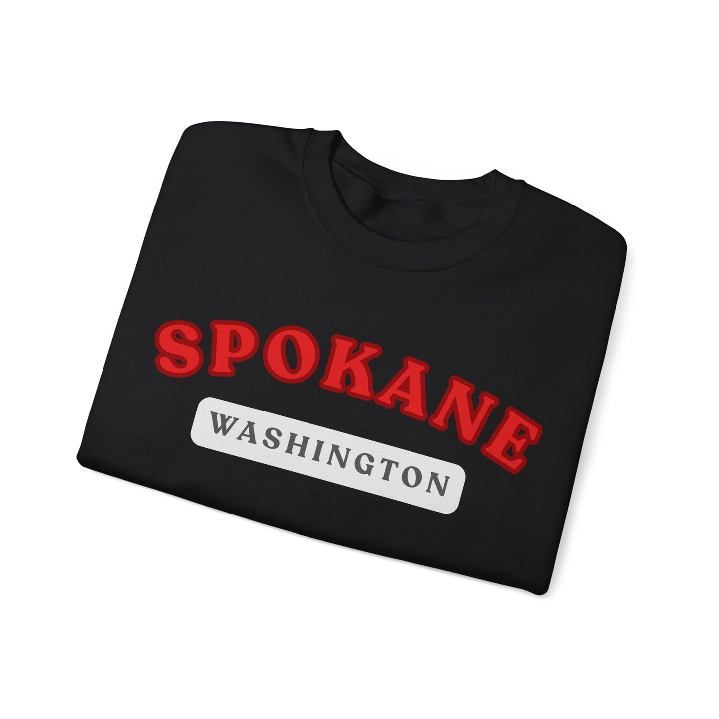Spokane Washington Crewneck Sweatshirt — Vintage Collegiate Pullover