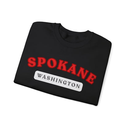 Spokane Washington Crewneck Sweatshirt — Vintage Collegiate Pullover