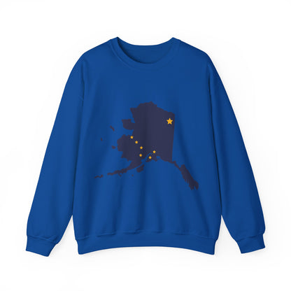 Alaska Map Crewneck Sweatshirt | Cozy Souvenir Pullover | True North