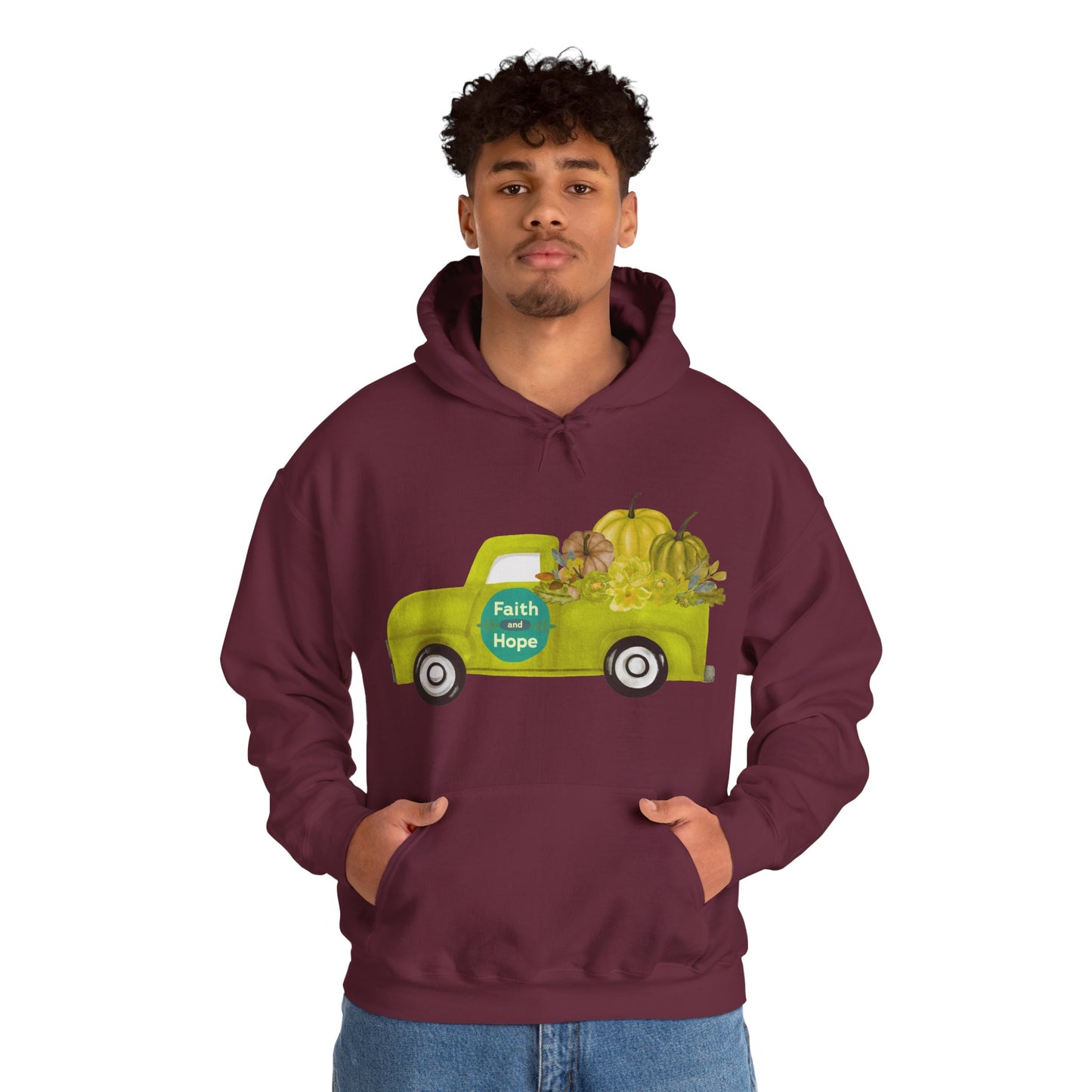 Faith & Hope Vintage Truck Hoodie | Autumn Wardrobe | True North