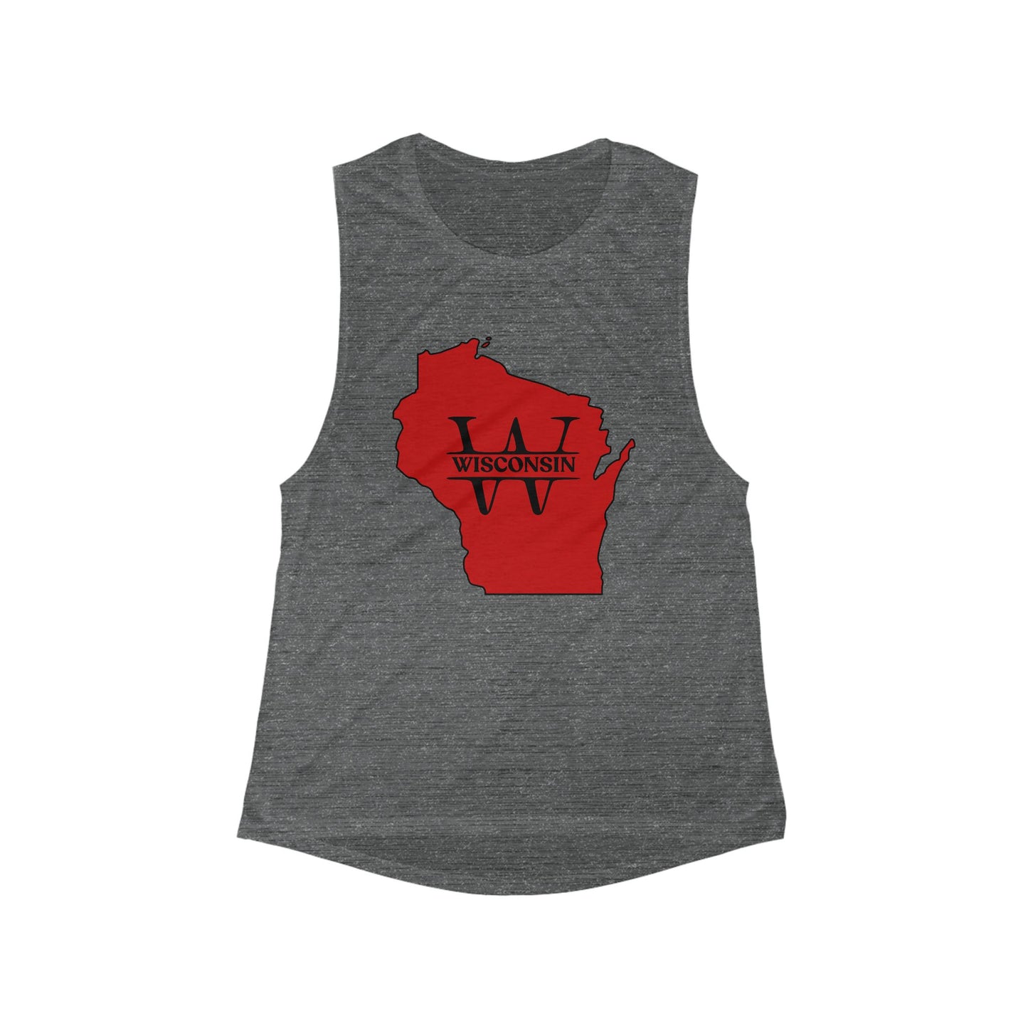Wisconsin State Flag Women Flowy Scoop Tank Top | Soft Premium Fit | True North