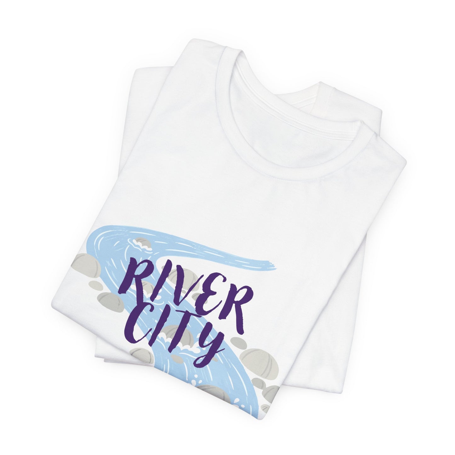 River City Spokane Graphic Tee — Watercolor River Design