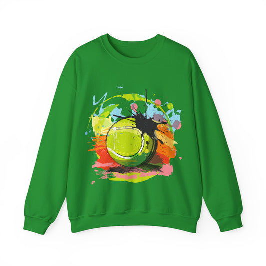 Colorful Tennis Splash Crewneck Sweatshirt | Tennis Players And Athletes | True North