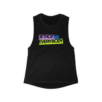 Detroit vs Everybody | Women’s Flowy Scoop Muscle Tank | True North