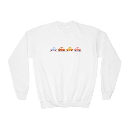 Cute Cars and Bear Youth Sweatshirt | Fun Pullover | True North