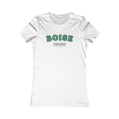 Boise Idaho Women's Graphic Tee — Retro Green City Shirt