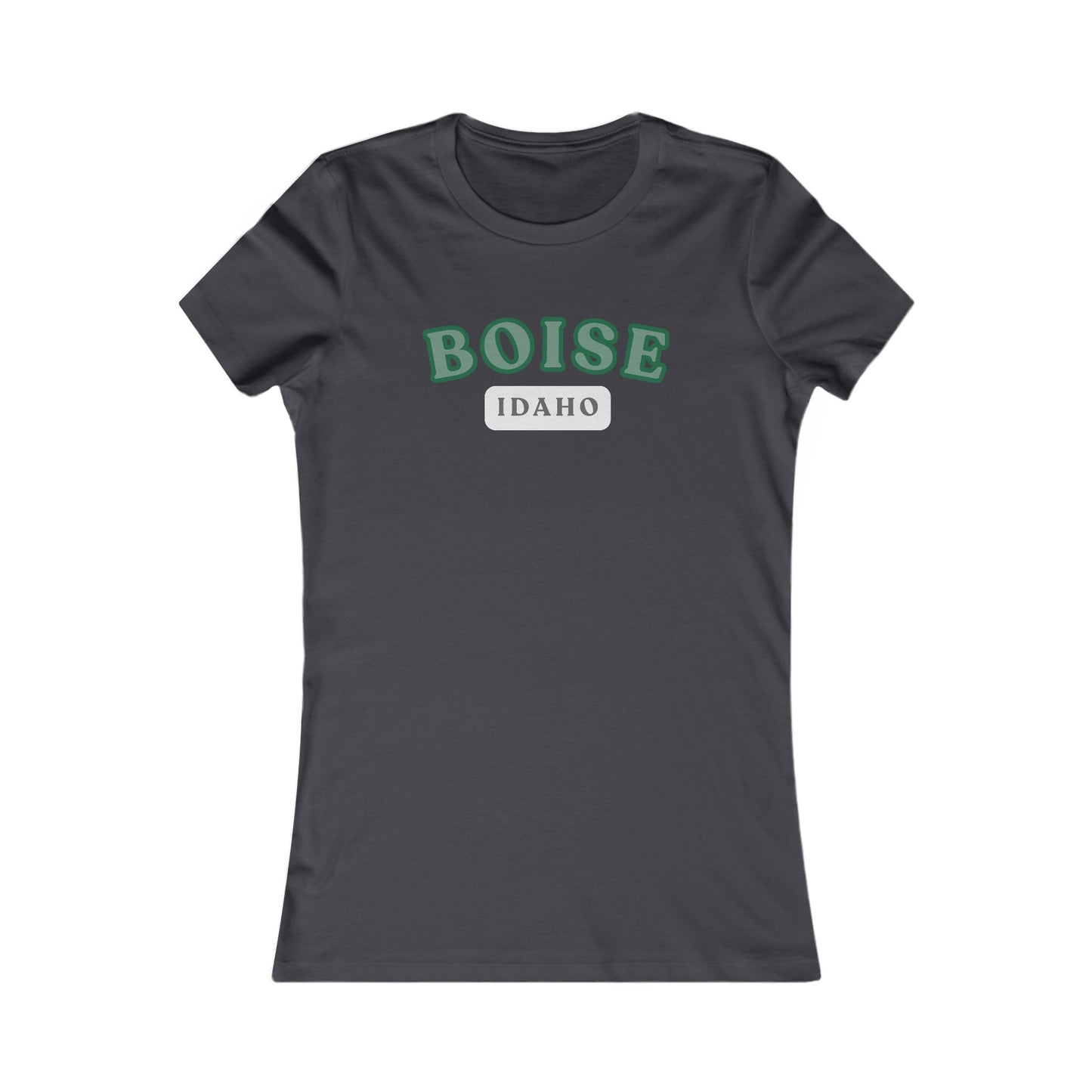 Boise Idaho Women's Graphic Tee — Retro Green City Shirt