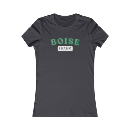 Boise Idaho Women's Graphic Tee — Retro Green City Shirt