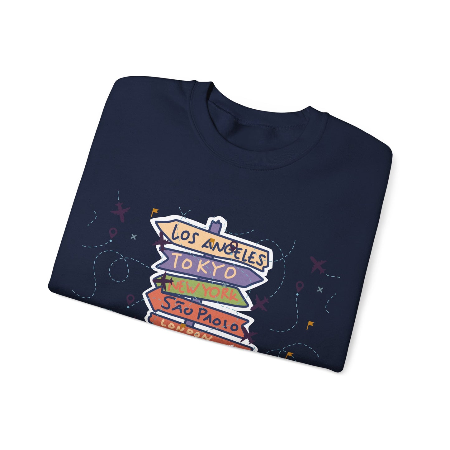 Travel Destination Crewneck Sweatshirt | Streetwear, Adventure Fashion, World Map Merch | True North