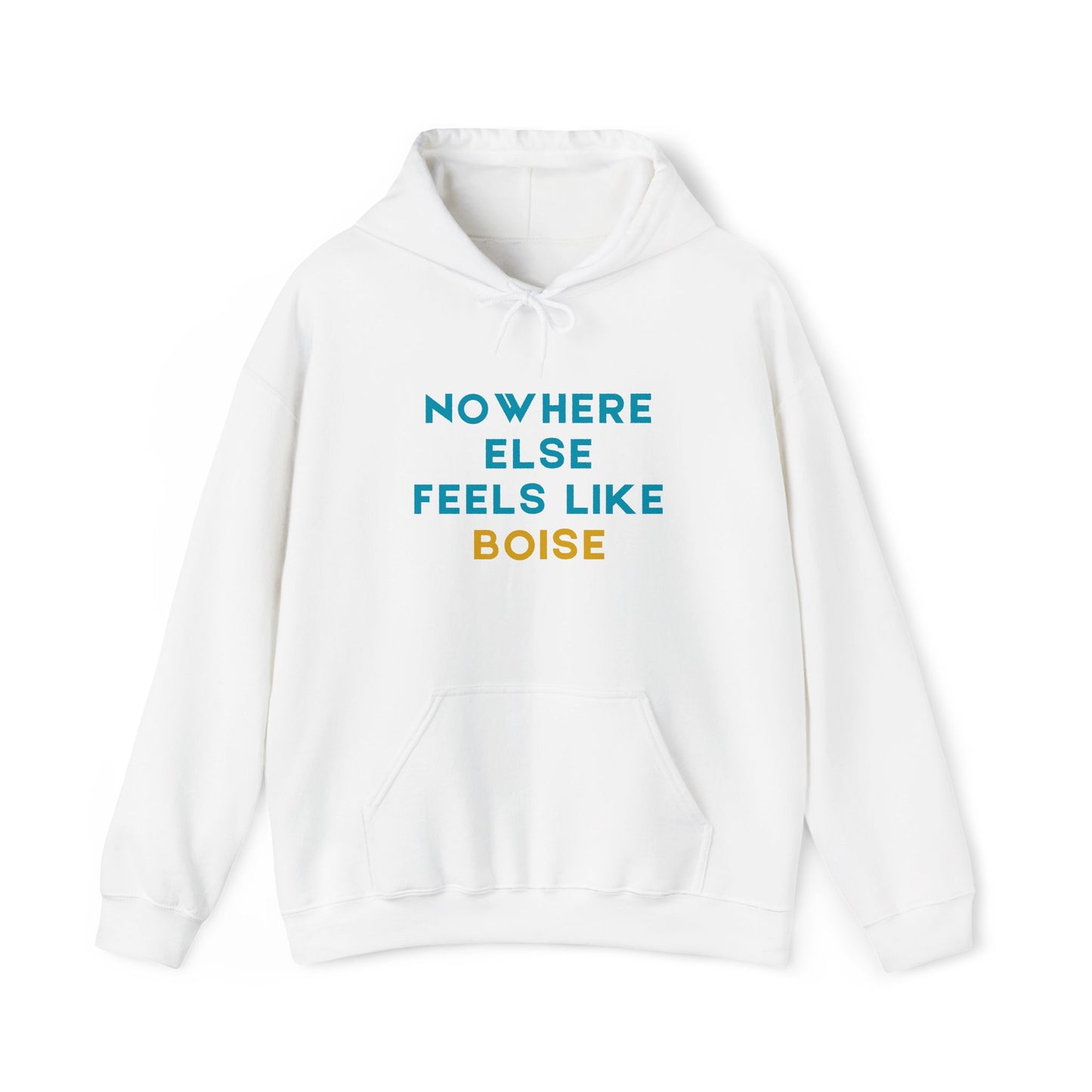 Boise Hoodie — "Nowhere Else Feels Like Boise" Cozy City Sweatshirt
