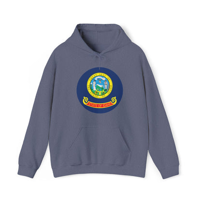 Idaho State Seal Hoodie — Vintage Idaho Emblem Pullover BOISE