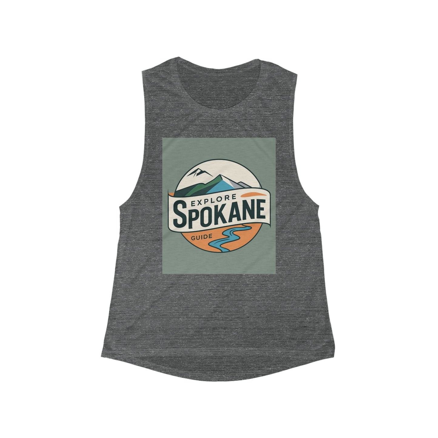 Explore Spokane Vintage Mountains Tank Top — Women's Travel Outdoor Muscle Tee