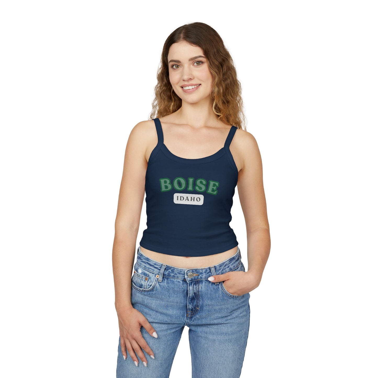 Boise Idaho Graphic Tank Top — Women's Spaghetti Strap Crop