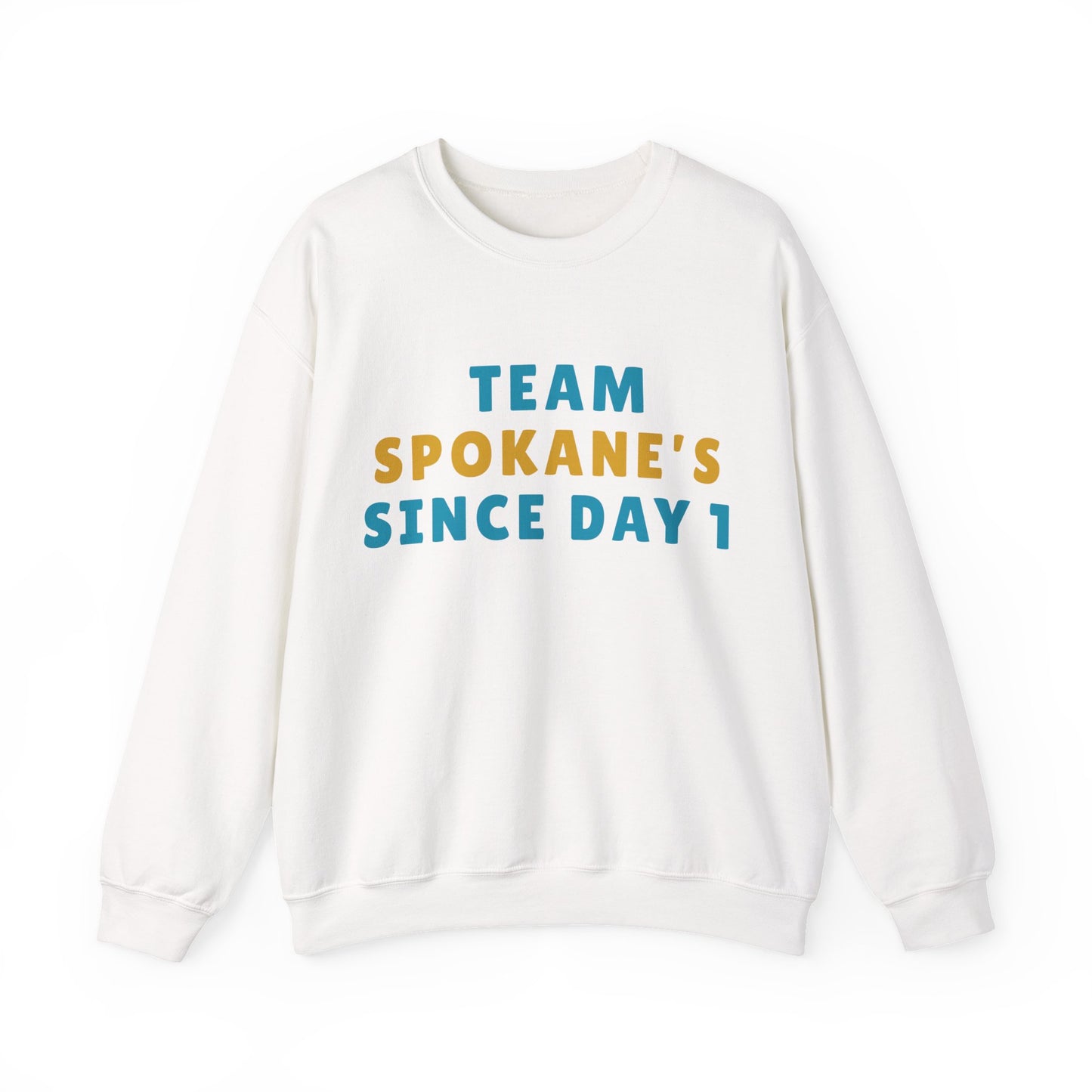 Crewneck Sweatshirt — "Team Spokane's Since Day 1" Retro Local Pride Pullover