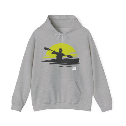 Sunset Kayaker Hooded Sweatshirt | Kayaking Lovers | True North