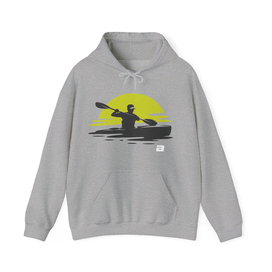 Sunset Kayaker Hooded Sweatshirt | Kayaking Lovers | True North
