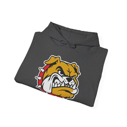Bulldog Mascot Hoodie — Angry Spiked Collar Graphic Pullover DULUTH
