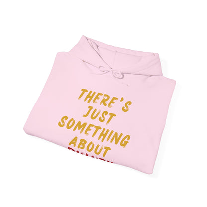 Hoodie — "There's Just Something About Duluth" Retro Script Pullover