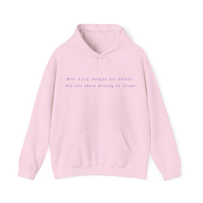 New York Hustles Inspirational Quote Hooded Sweatshirt | True North