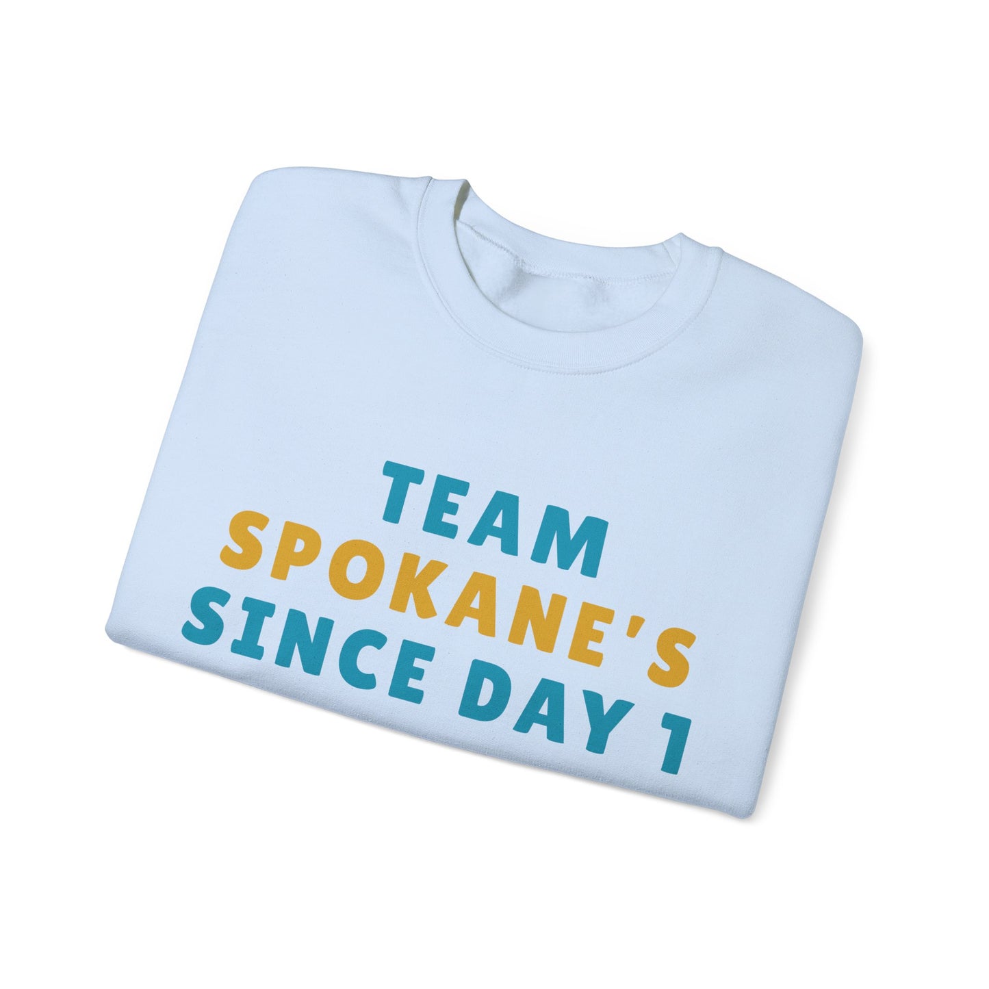 Crewneck Sweatshirt — "Team Spokane's Since Day 1" Retro Local Pride Pullover