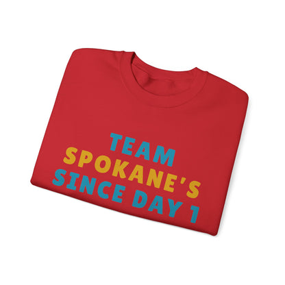 Crewneck Sweatshirt — "Team Spokane's Since Day 1" Retro Local Pride Pullover