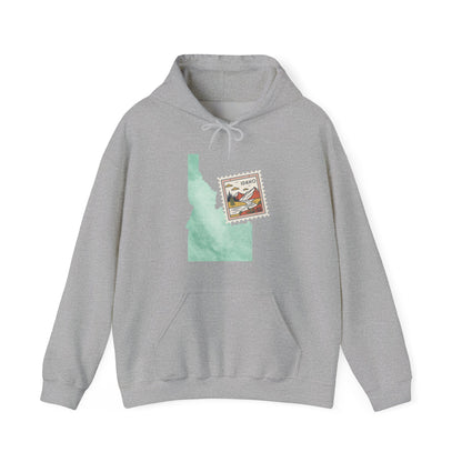 Idaho Postage Stamp Hoodie — Vintage State Travel Graphic Sweatshirt BOISE