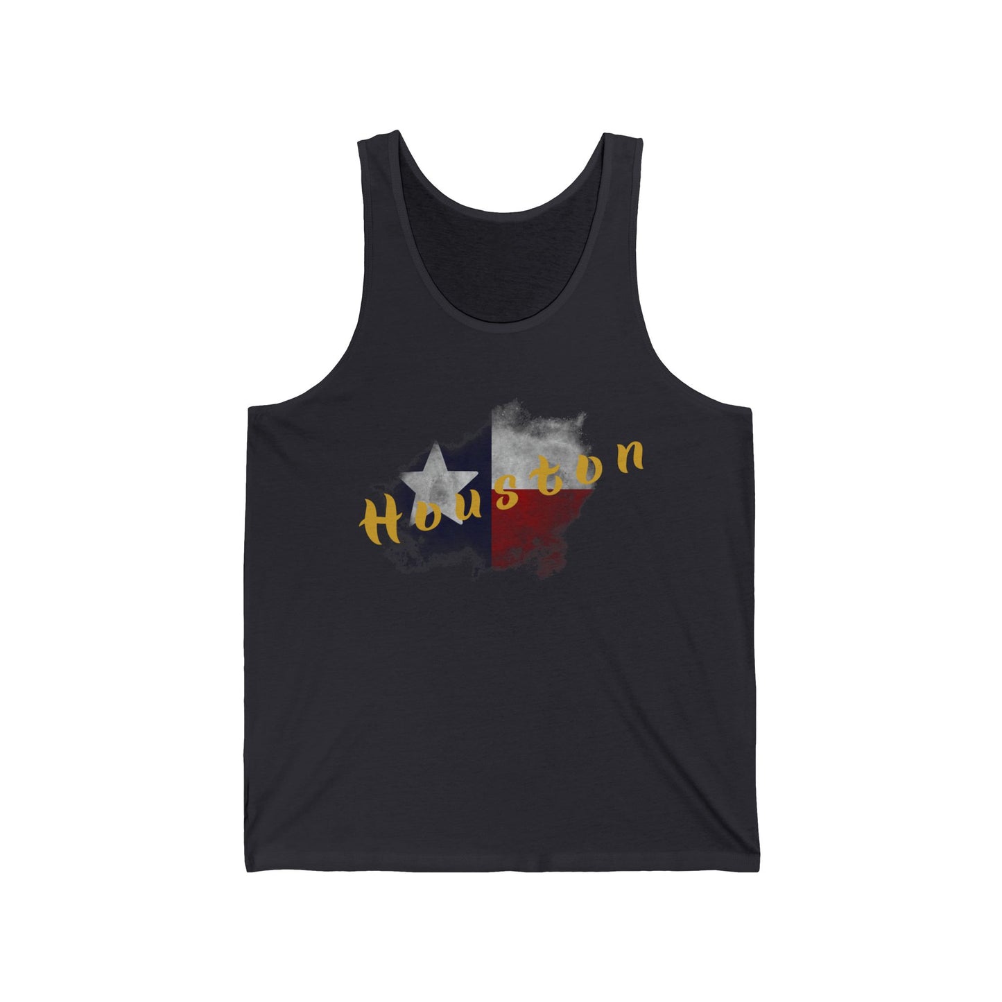 Houston Men/Unisex Tank Top | Soft Artistic Print | True North