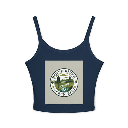 Boise River Greenbelt Tank Top — Scenic River Logo Crop Tank