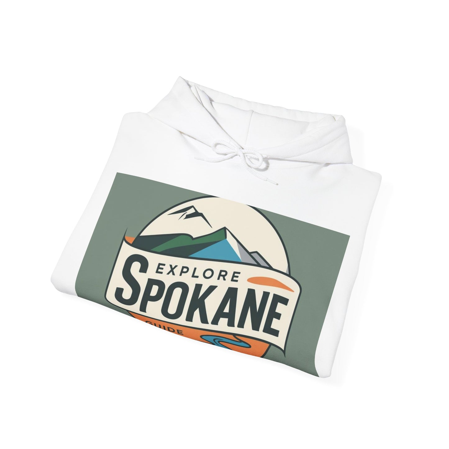 Explore Spokane Hoodie – Retro Mountain & River Travel Guide Sweatshirt