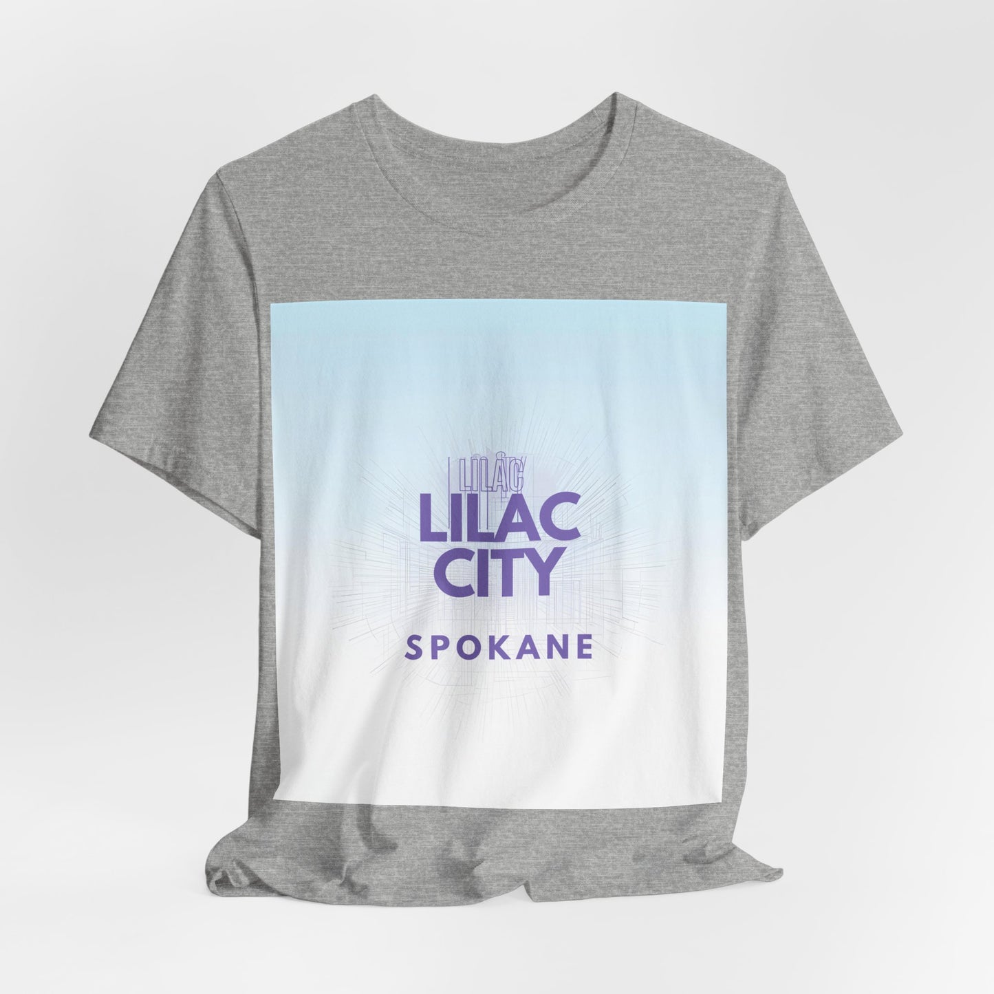 Lilac City Spokane T‑Shirt — Gradient Retro City Pride Tee