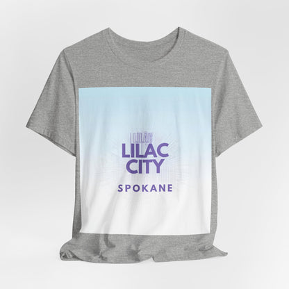 Lilac City Spokane T‑Shirt — Gradient Retro City Pride Tee