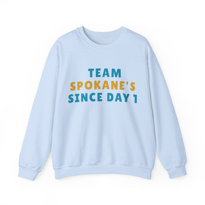Crewneck Sweatshirt — "Team Spokane's Since Day 1" Retro Local Pride Pullover