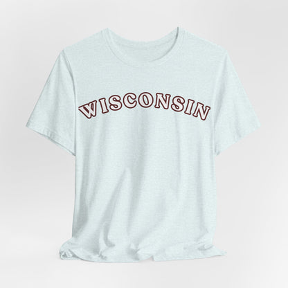 Wisconsin Arch Tee — Vintage Collegiate State T-Shirt MADISON JERSEY