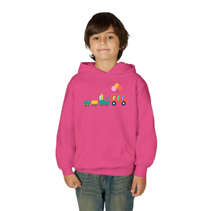 Fun Dinosaur Kids Party Hoodie | Train Design | True North