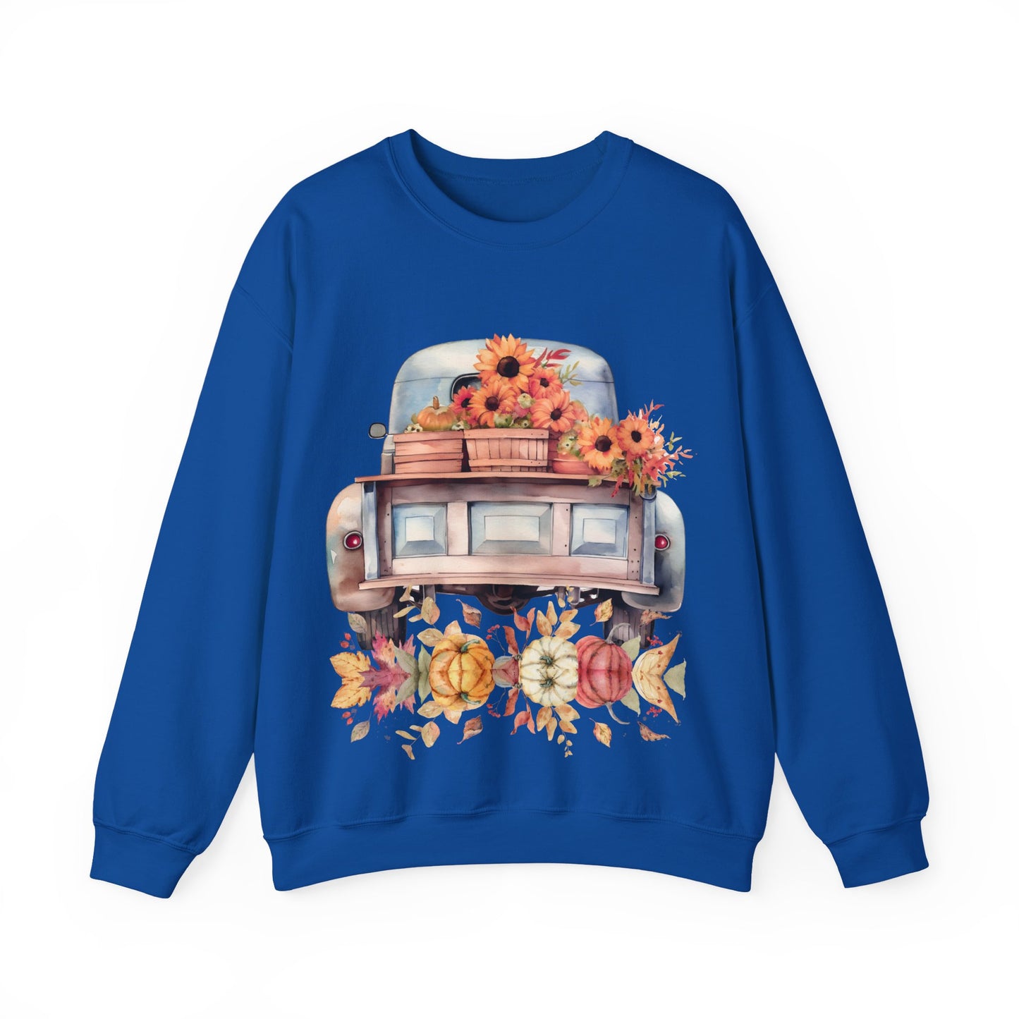 Fall Floral Truck Crewneck Sweatshirt | Autumn Apparel | True North