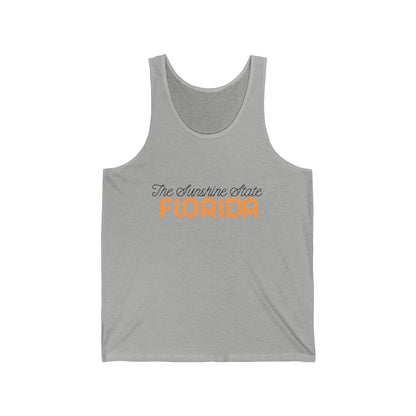 Orlando Retro Script Florida Men/Unisex Tank Top | Orange Graphic Soft Cotton | True North