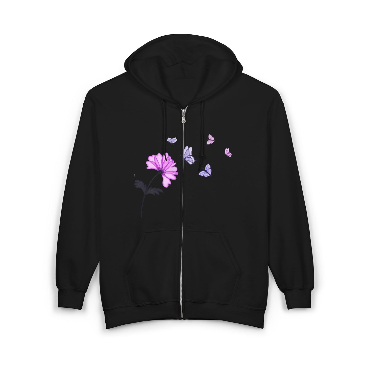 Butterfly Blossom Zip Hoodie |Floral Style | True North