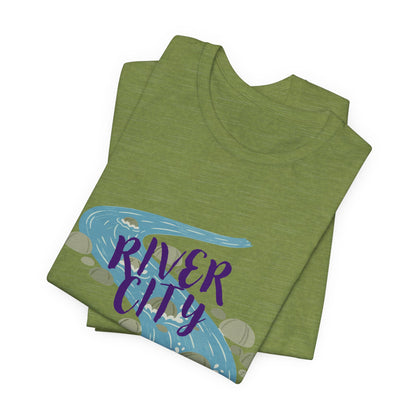 River City Spokane Graphic Tee — Watercolor River Design