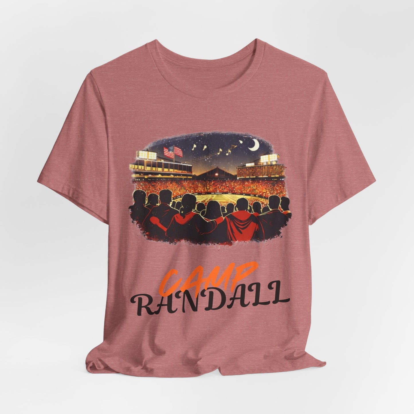 Camp Randall Stadium Football T‑Shirt – Retro Night Game Crew JERSEY Tee MADISON