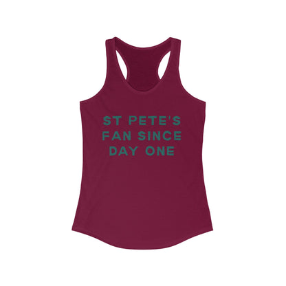 ST Pete's Fan Since Day One | Women’s Ideal Racerback Tank | True North
