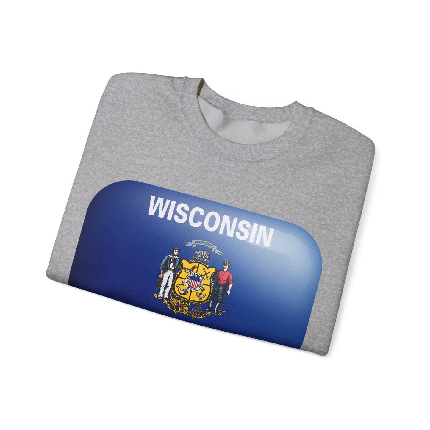 Wisconsin Flag Madison 1848 Unisex Sweatshirt | Soft Premium Fit | True North