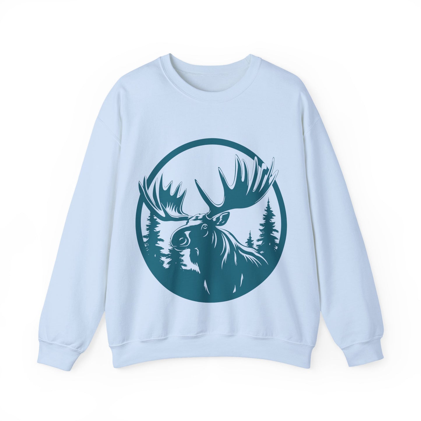 Nature-Inspired Moose Crewneck Sweatshirt | Wildlife Enthusiasts | True North
