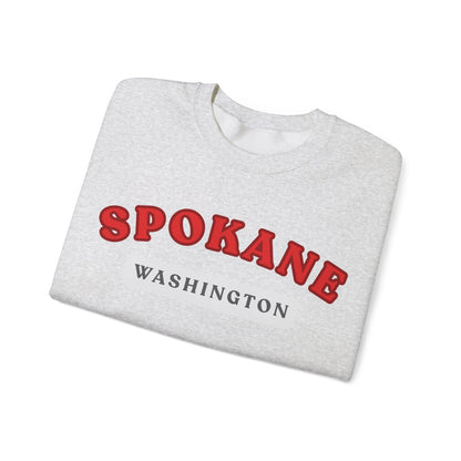 Spokane Washington Crewneck Sweatshirt — Vintage Collegiate Pullover