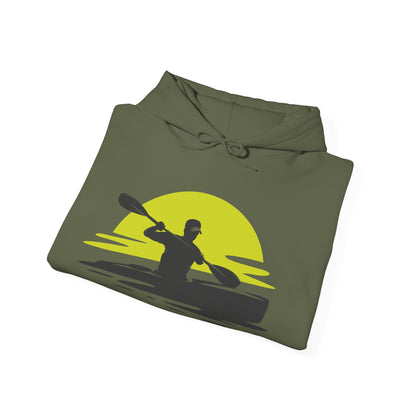 Sunset Kayaker Hooded Sweatshirt | Kayaking Lovers | True North