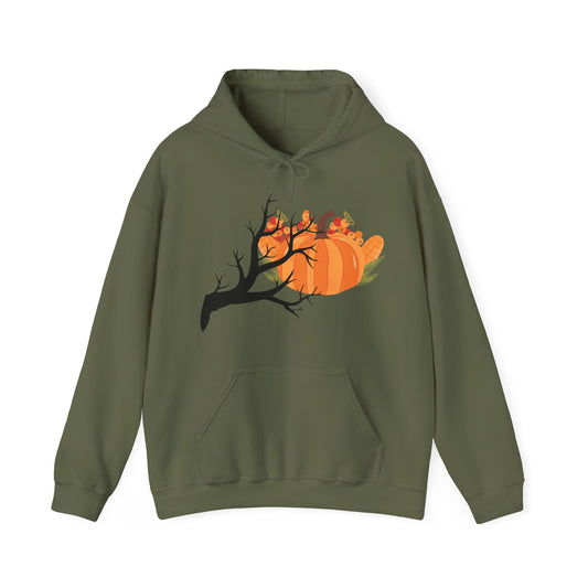 Pumpkin & Spiderweb Cozy Sweatshirt | Spooky Fall Hoodie | True North