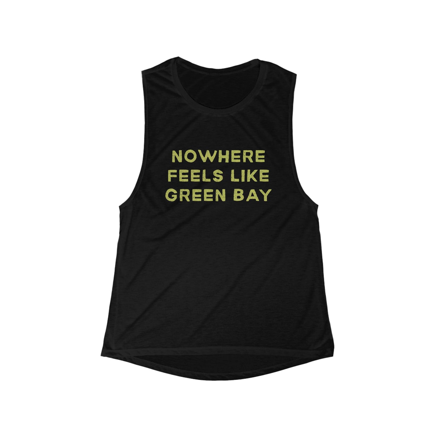 No Where Feels Like Green Bay | Women’s Flowy Scoop Muscle Tank | True North
