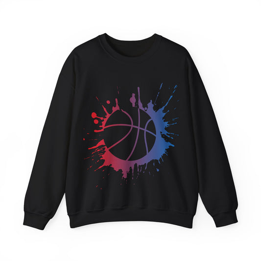 Basketball Splash Crewneck Sweatshirt | Cozy Pullover | True North