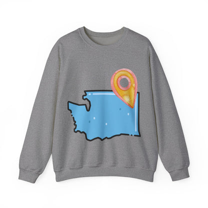 SPOKANE Sweatshirt with Location Pin – Cute Travel/Local Pride Crewneck